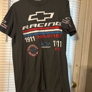 Chevrolet Racing Graphic Tee in Black with Red & Blue Accents